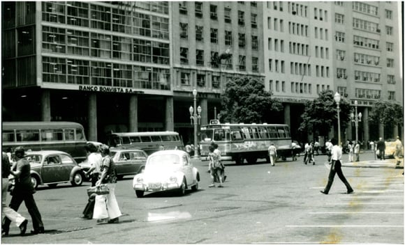 Avenida Presidente Vargas, no Centro, em 68. (Foto: Divulgação/IBGE)