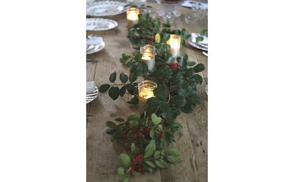 mesa decorada para o Natal
