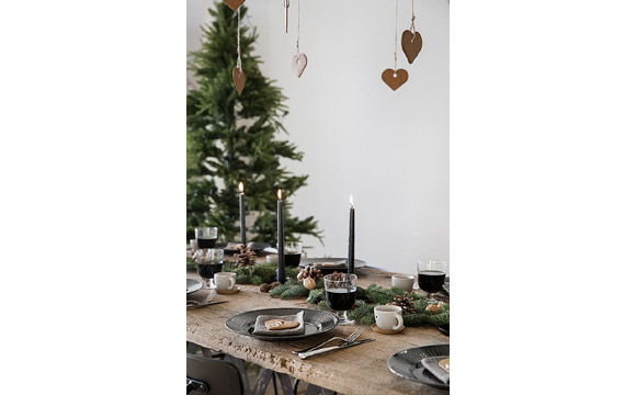 mesa decorada para o Natal
